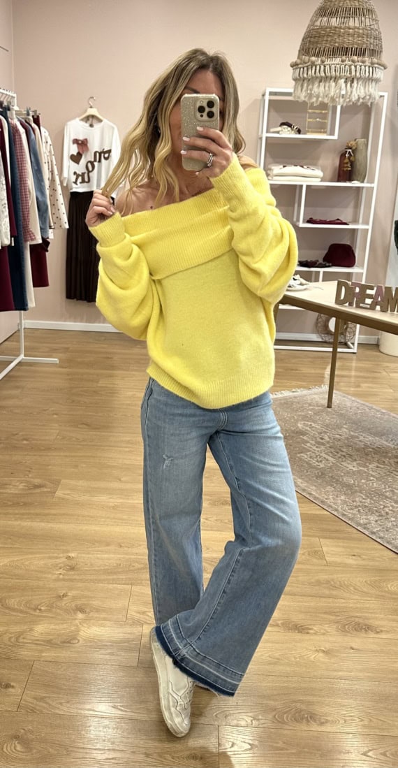 maglione happy spalle scoperte - immagine 4