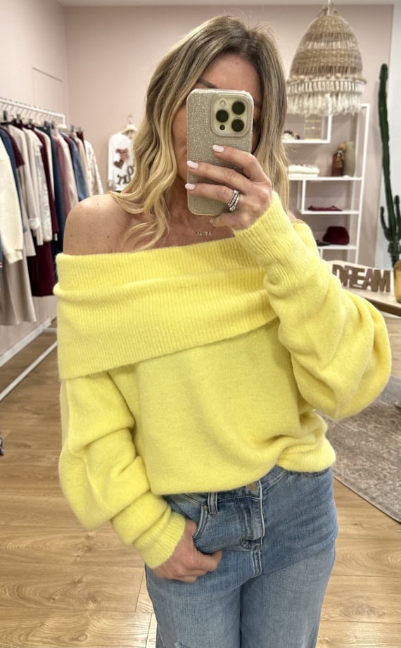 maglione happy spalle scoperte - immagine 2