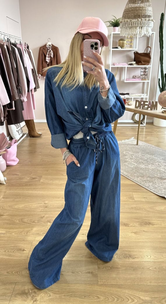 camicia coreana in chambray - immagine 4
