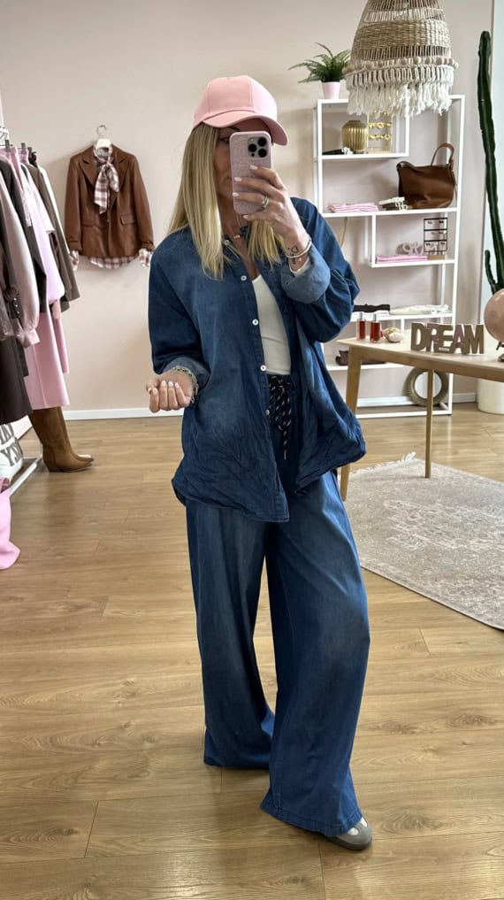 camicia coreana in chambray - immagine 5