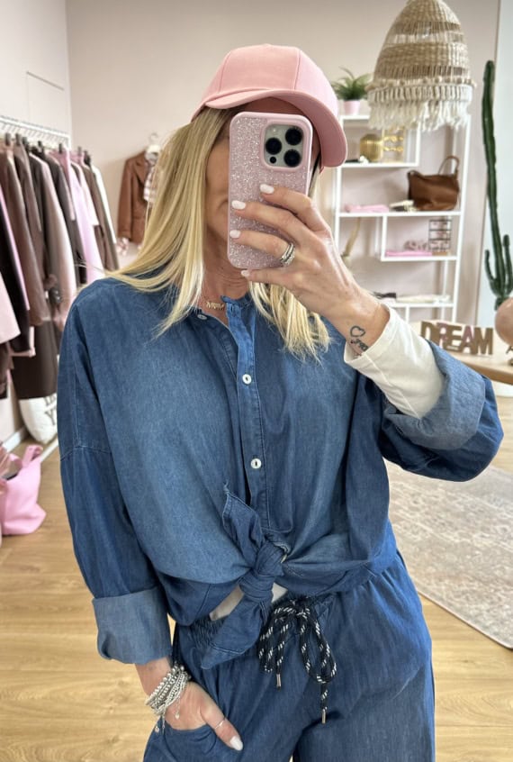 camicia coreana in chambray - immagine 3