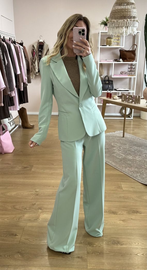 giacca slim verde acqua - immagine 6