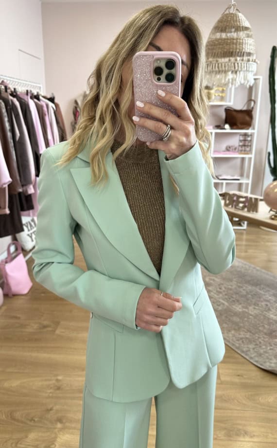 giacca slim verde acqua - immagine 5