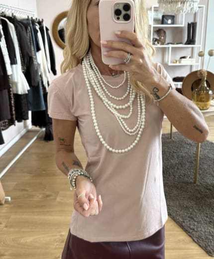 t-shirt basic cipria
