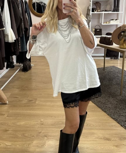 t-shirt basic over manica kimono