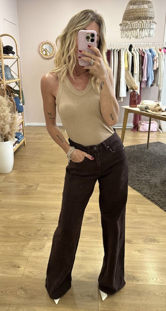 jeans palazzo colorato - immagine 4