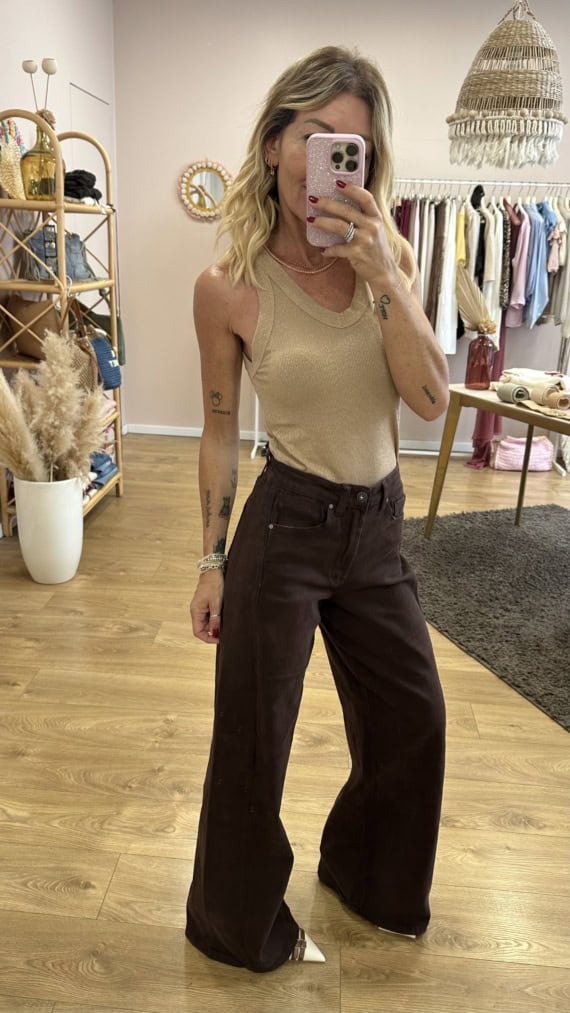 jeans palazzo colorato - immagine 5