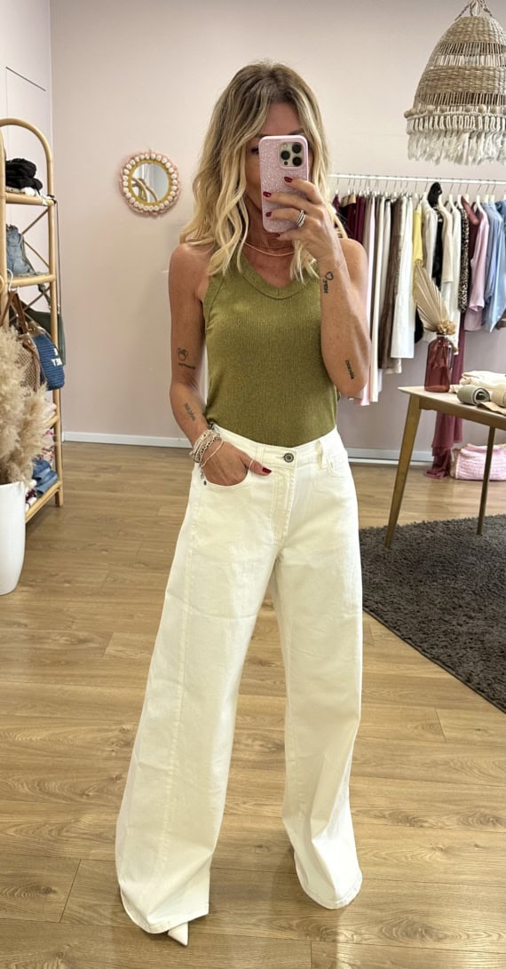 jeans palazzo colorato - immagine 6