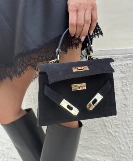 mini borsa in camoscio