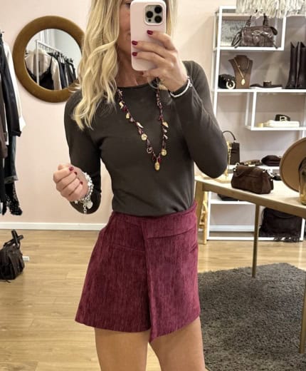 Shorts velluto