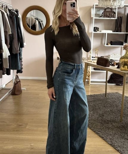 jeans palazzo elasticizzato