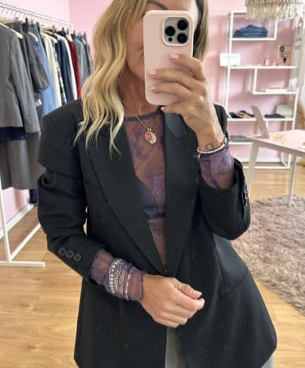 giacca basic nera vicolo