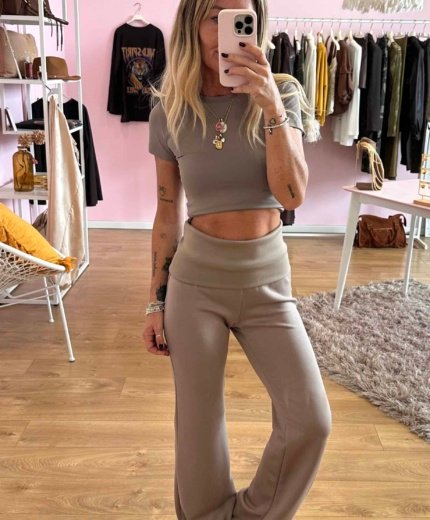 pantaloni fascia in vita risvoltata day thru