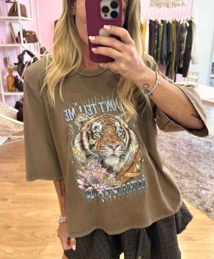 maxi maglia tigre con spalline