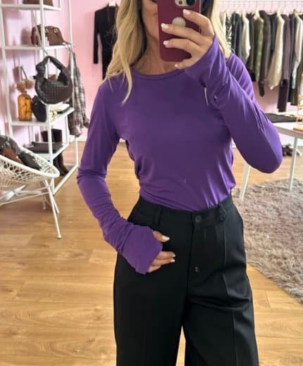 Maglia guantino viola tensione in