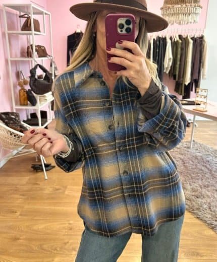 Camicia check felpata motel